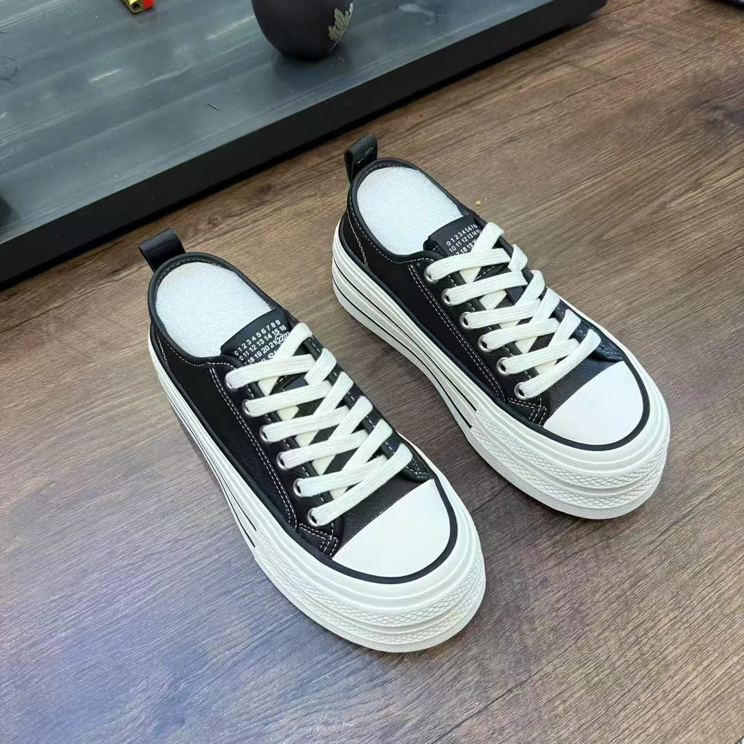 薄款包头平底女常规款夏季帆布鞋韩版厚底百搭舒适