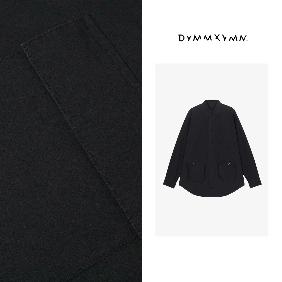 【DYMMXYMM】-《鸿影》-.秋款极简风拉链大口袋外套-5FWY6319