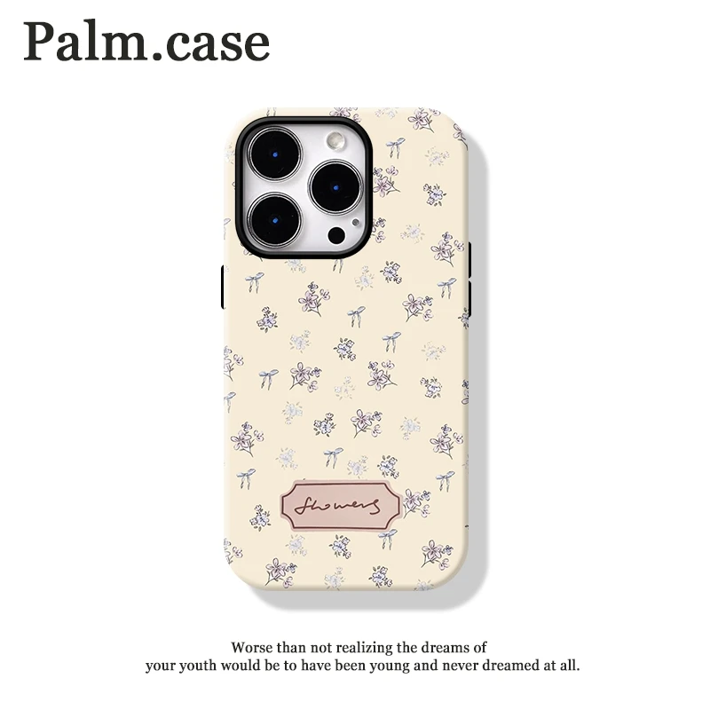 菲林二合一适用苹果/华为/oppo/vivo/小米/一加手机壳16简约花朵