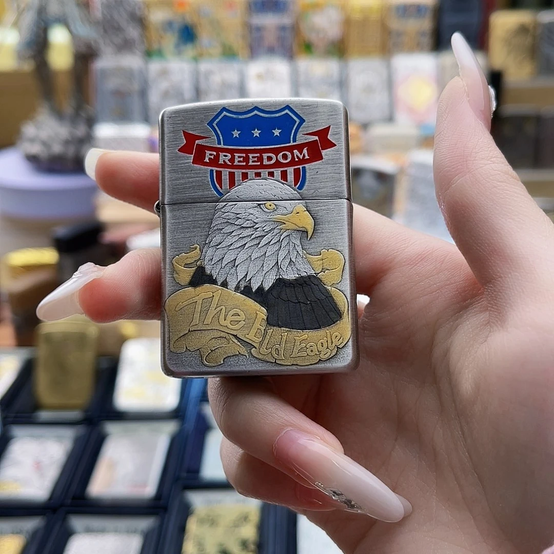 小***仔铜钢66公路白头鹰打火机