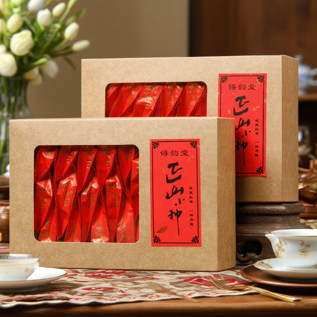 得韵堂正山小种红茶 浓香型新茶叶正宗福建传统高山小泡盒装批发