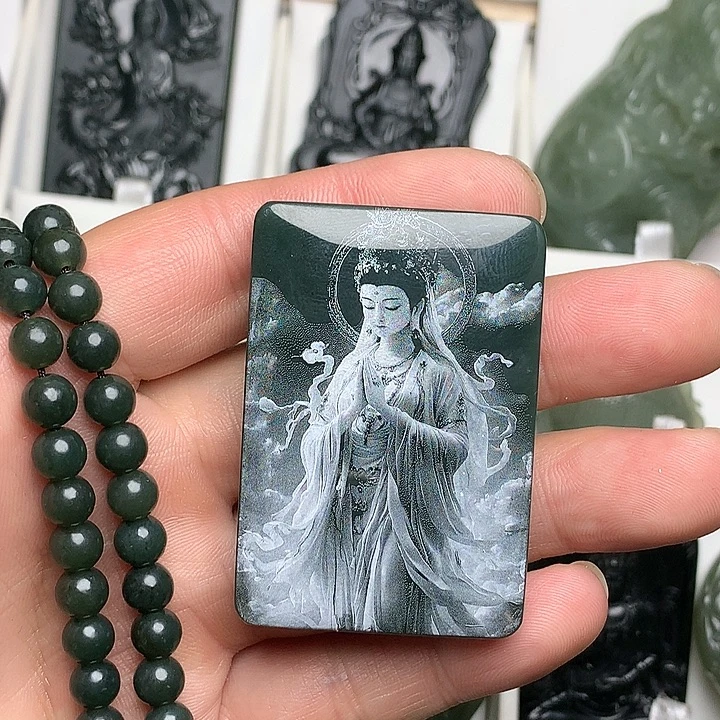 和田玉（青玉）未镶嵌颈饰