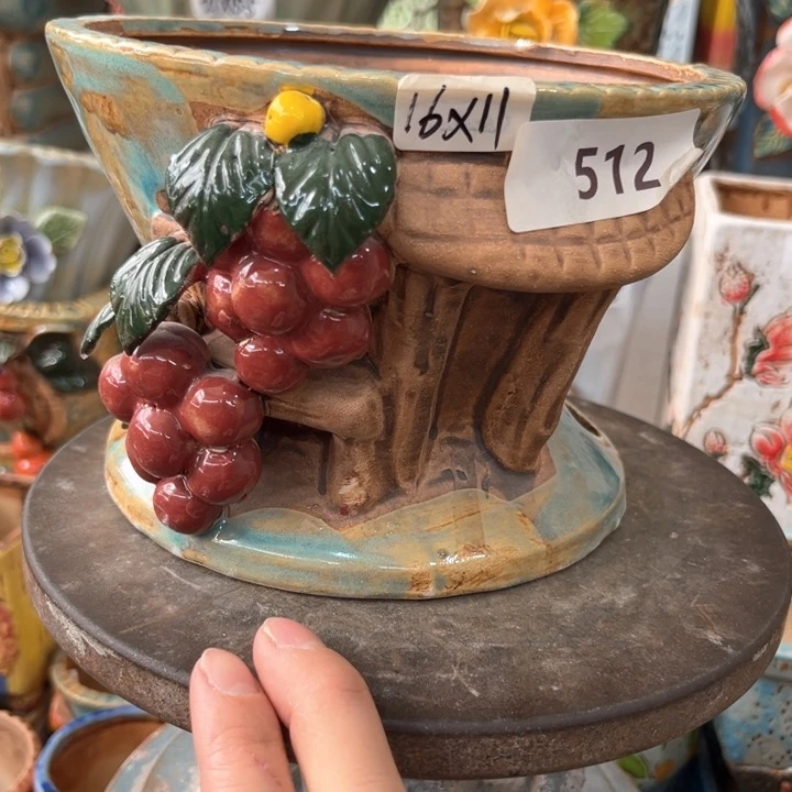 紫砂花盆粗陶材质多肉花盆