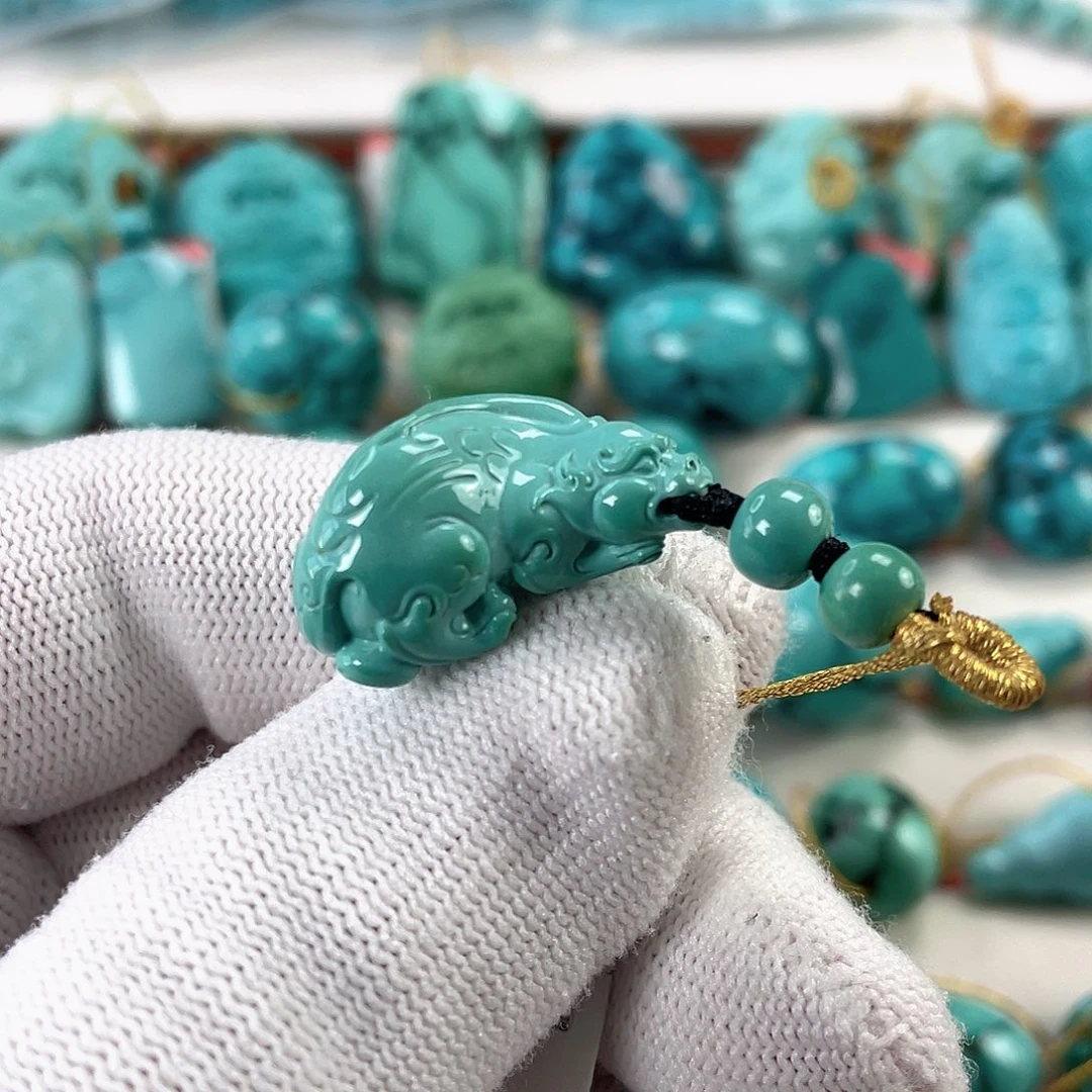 绿松石未镶嵌车挂