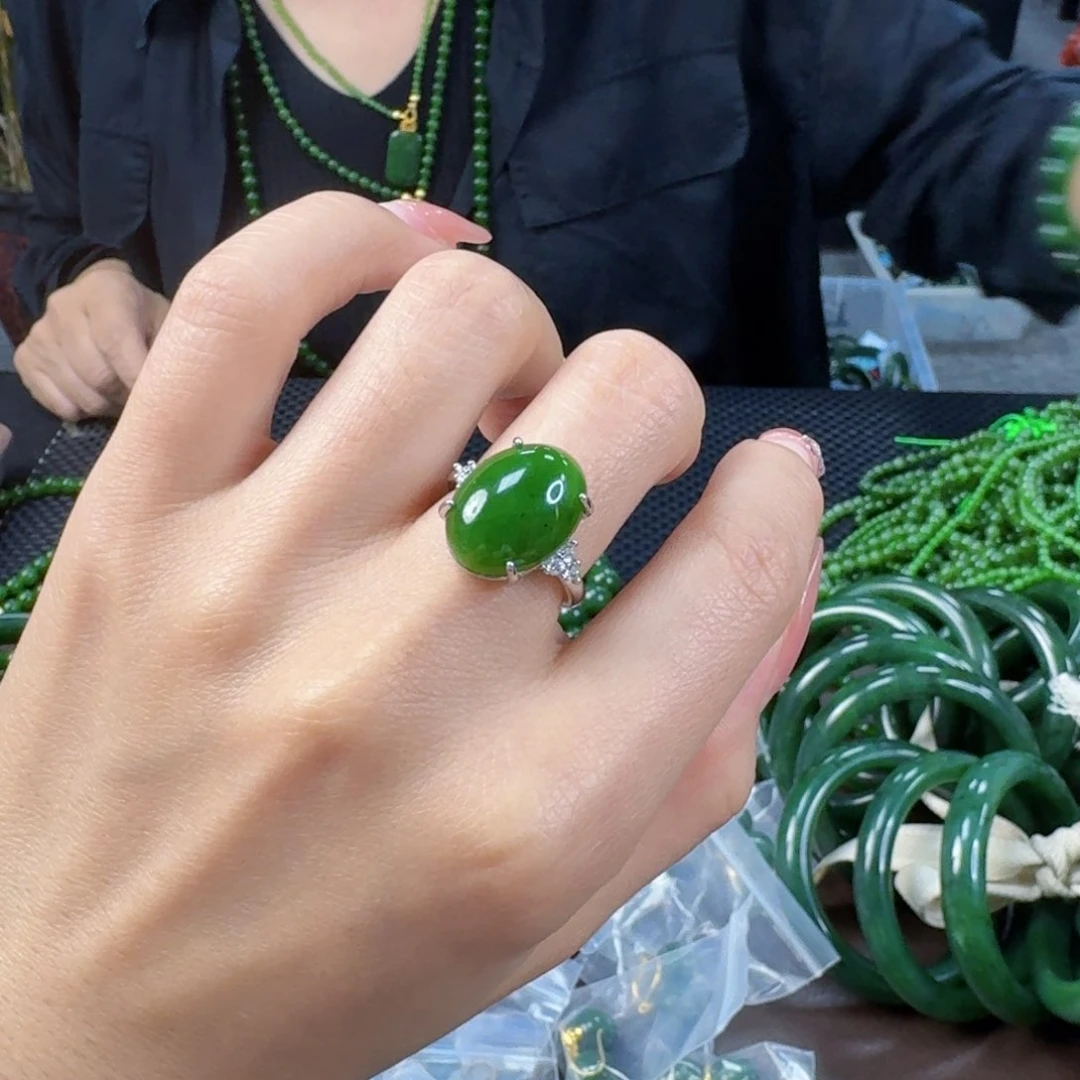 和田玉（碧玉）戒指合金