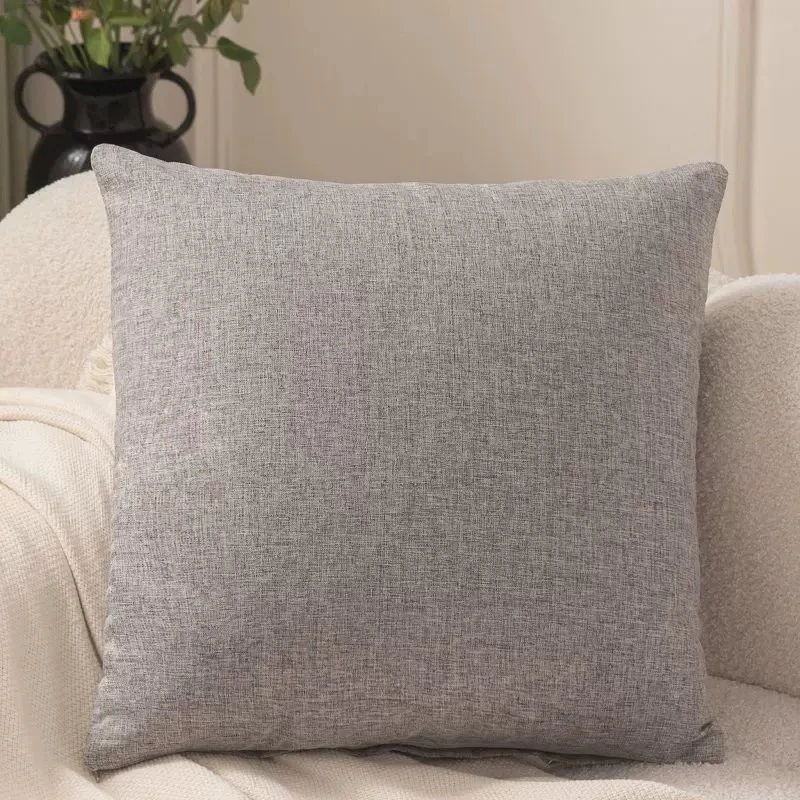 双面素色抱枕亚麻家用沙发客厅床头可拆洗靠背腰靠抱枕