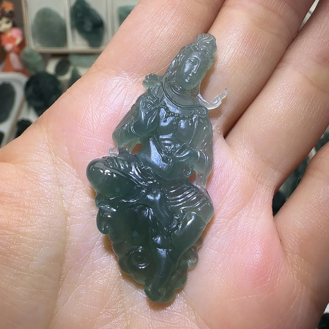 定制翡翠未镶嵌大威天龙翡翠定制