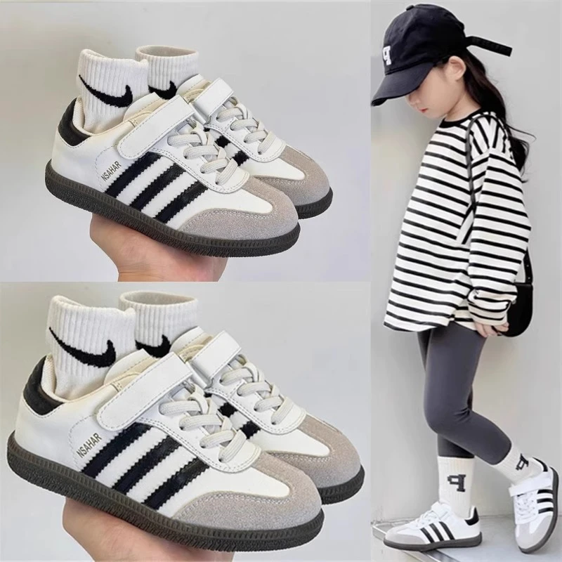 【专柜同款】奥莱粉丝福利女童运动鞋爆款德训鞋男童板鞋儿童小白鞋