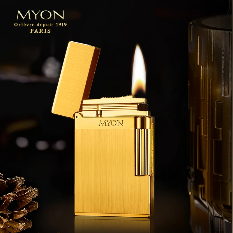 MYON欧洲勉牌朗声汽机高档燃气机拉丝镀金镀白钢镀黑钛M807