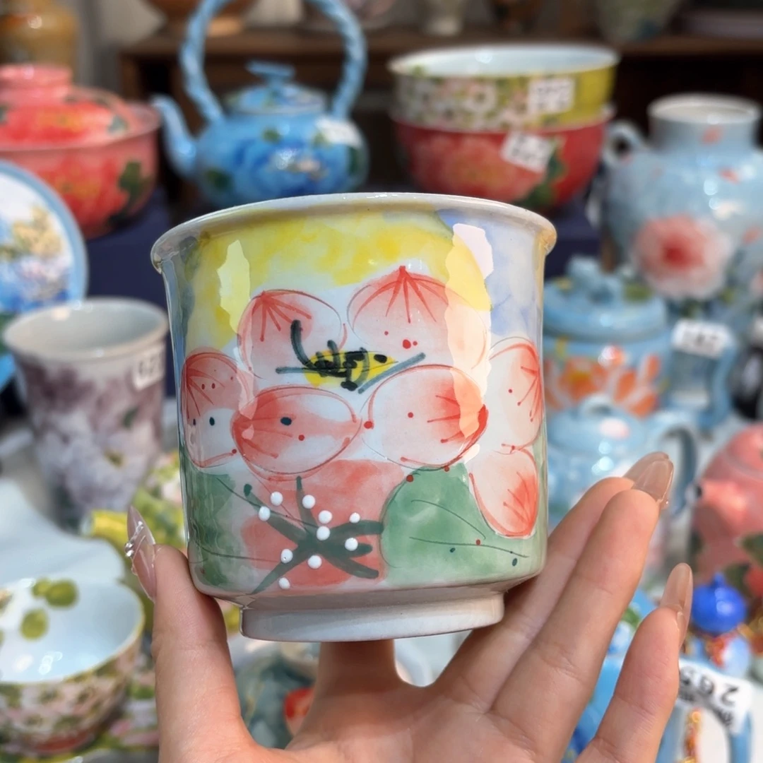 景德镇手绘高温釉下彩陶瓷茶具