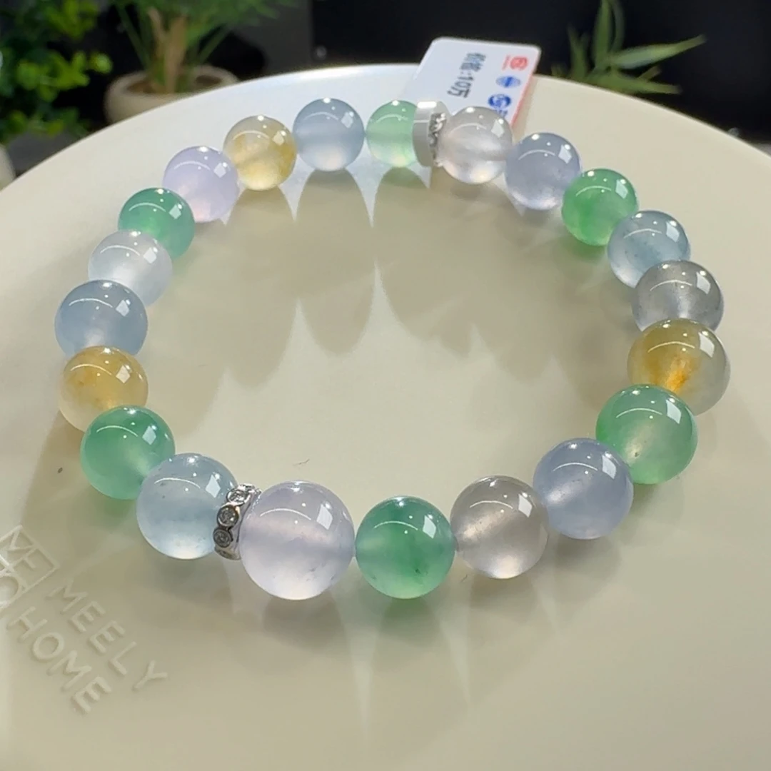 未镶嵌手链翡翠精品马卡龙单圈