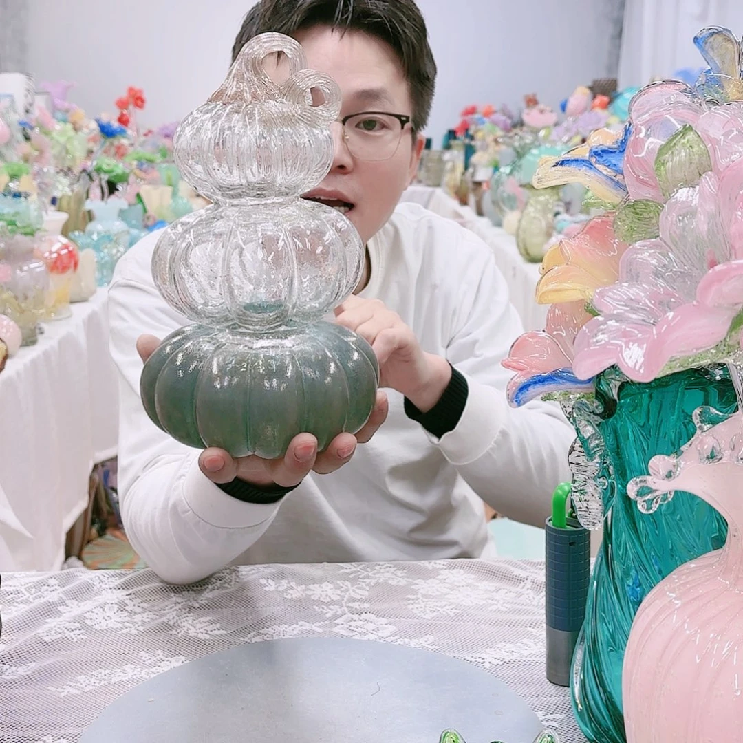 安妮家居琉璃花瓶摆件