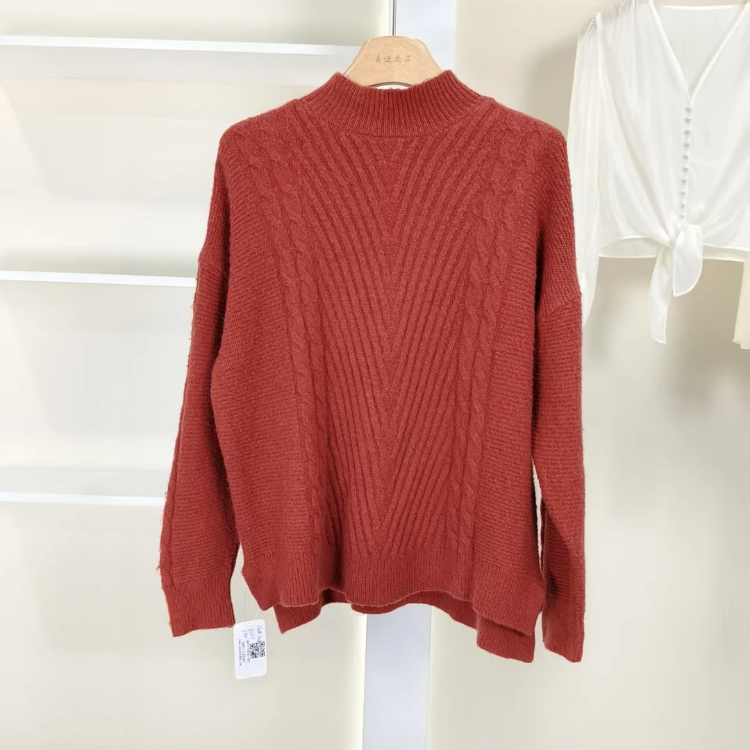 麦迪尚品5060265秋冬简约时尚百搭针织毛衫品牌撤柜