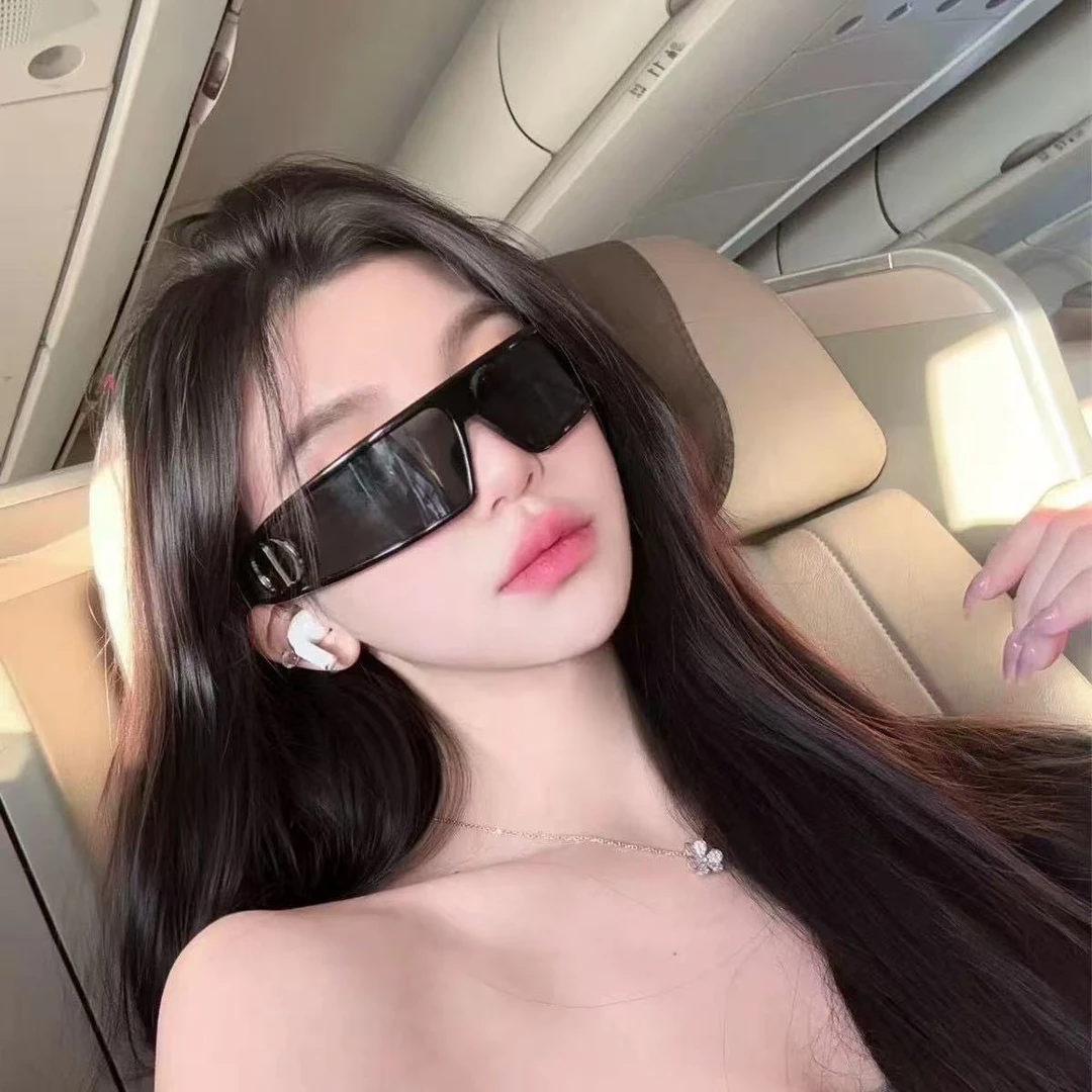 未来感Y2K发箍墨镜女款高级感防晒防风太阳眼镜