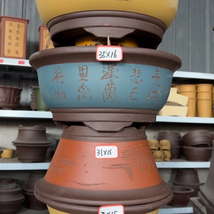 紫砂花盆100-4。
