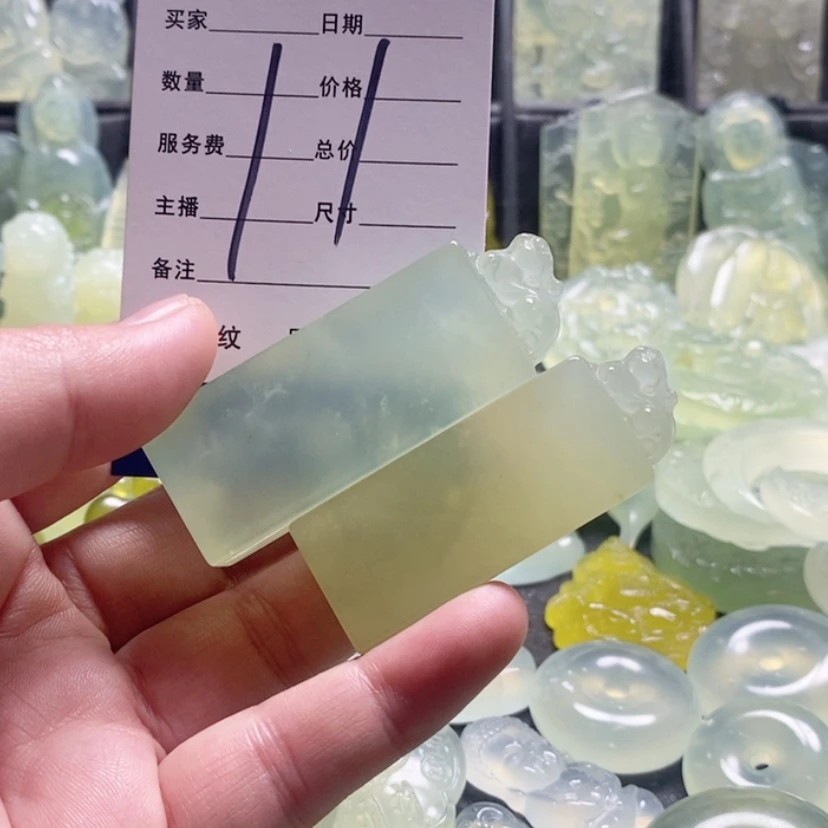 【闪购商品】合金蛇纹石玉印章喜*