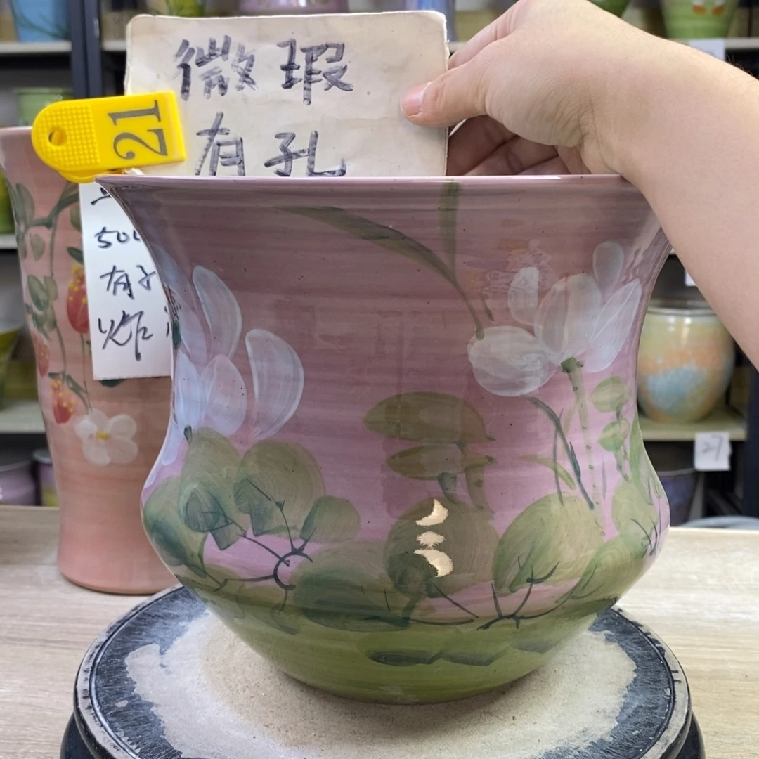 景德镇手工手绘陶瓷花盆