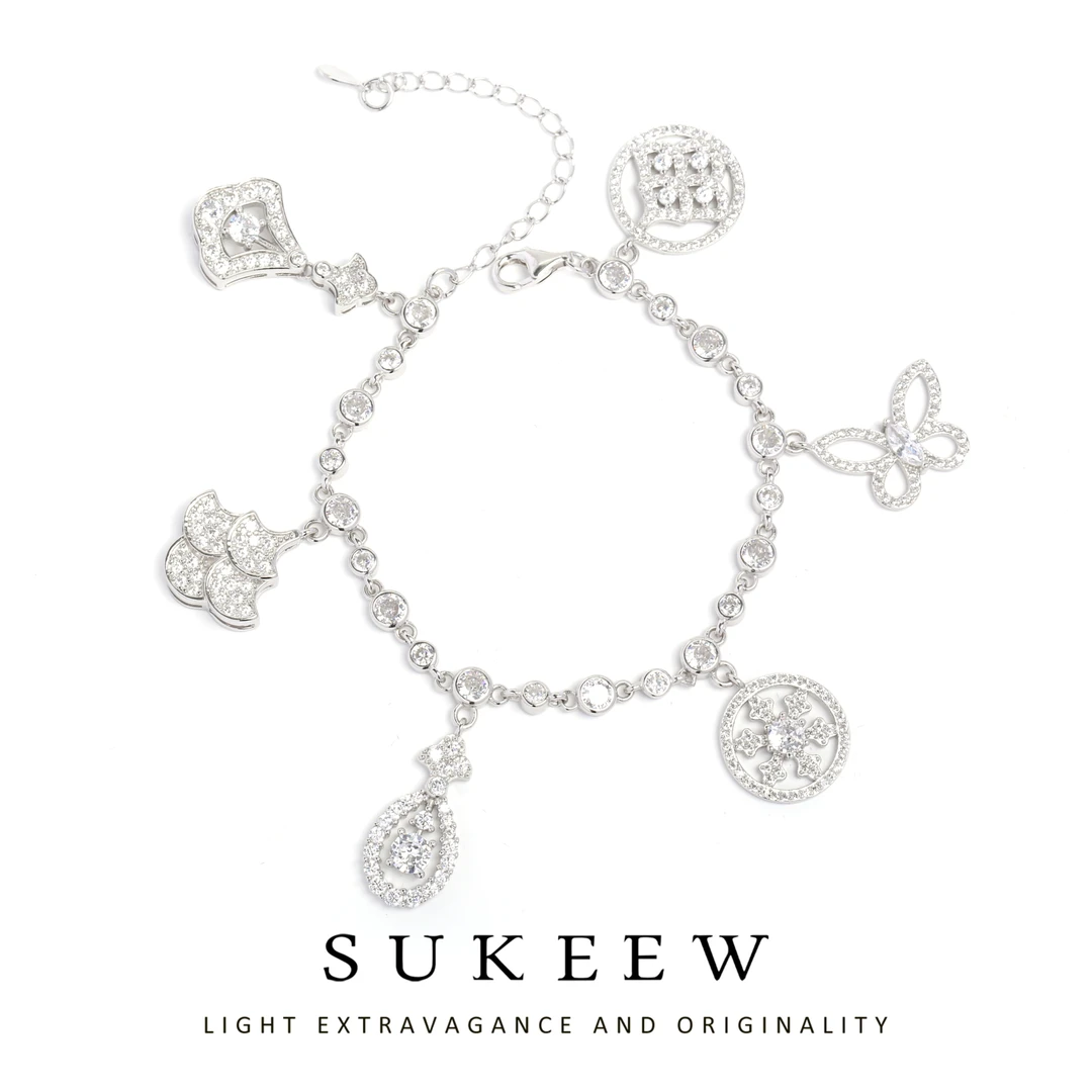 SUKEEW/酥可镀k金璀璨星河镂空蝴蝶气质手链070304