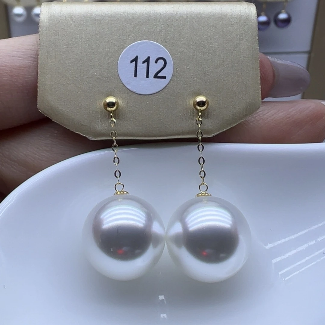耳饰淡水珍珠18K金镶嵌