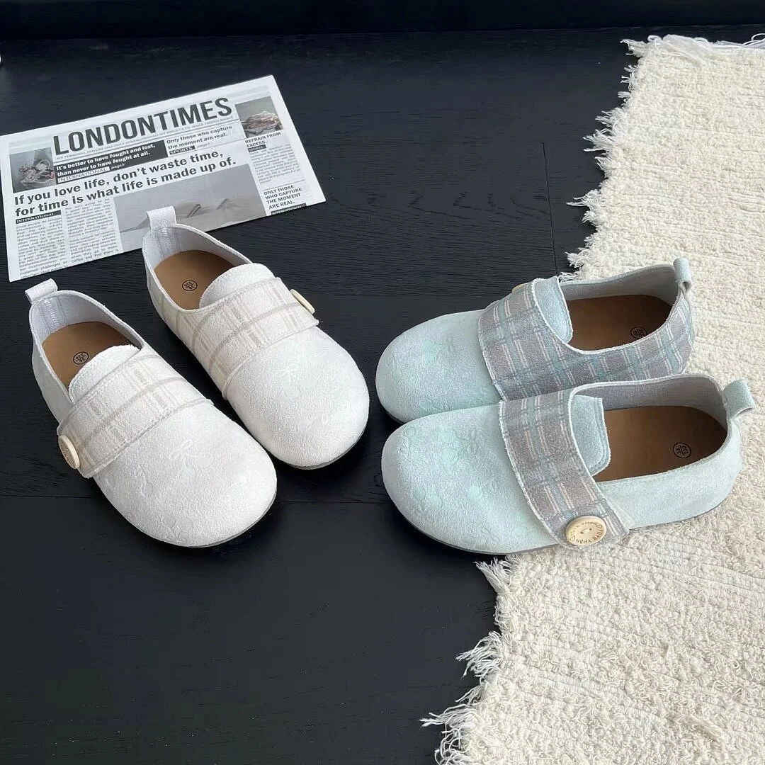 勃肯鞋女款2025秋季孕妇鞋防滑软底豆豆博肯全包外穿一蹬女鞋子