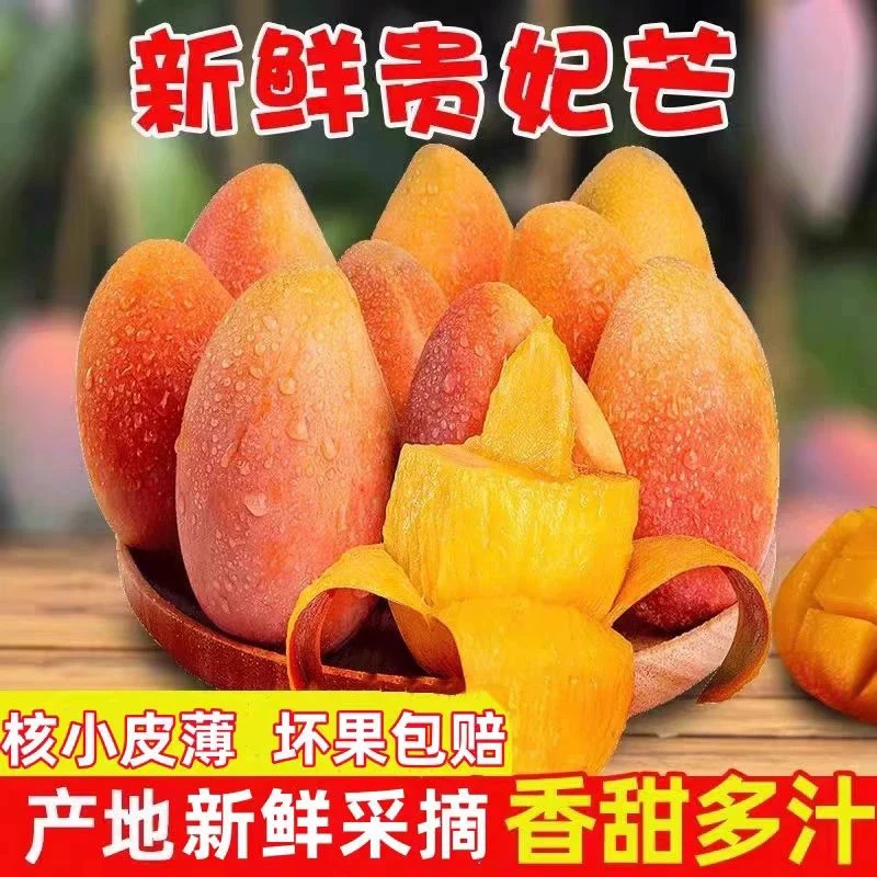 【广西百色产地直发】广西贵妃芒果新鲜采摘爆甜多汁核薄肉厚