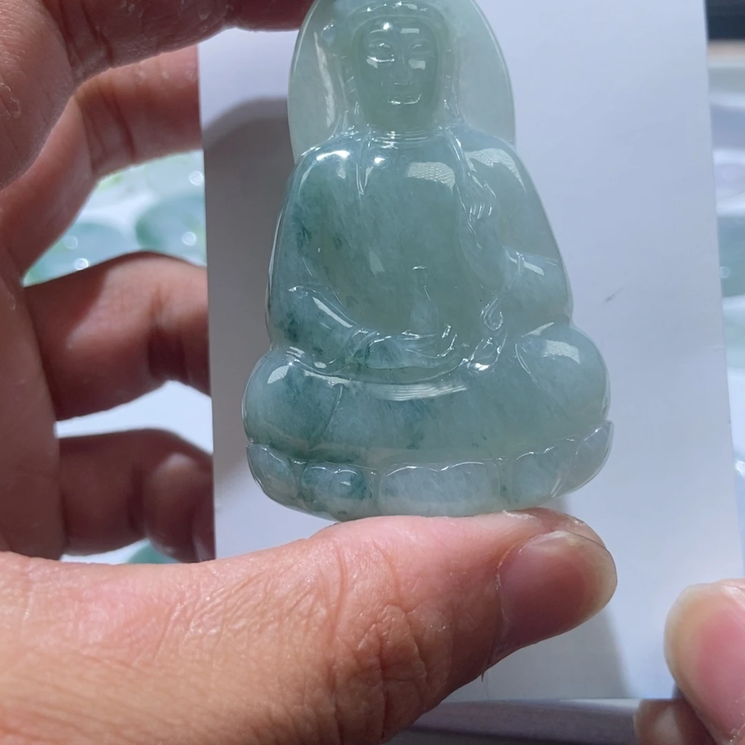 定制翡翠未镶嵌素衣观音