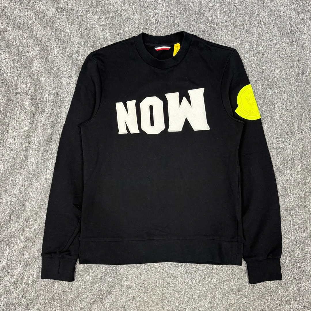 未使用 MONCLER 12737731 Moncler黑色大袖标logo卫衣 未使用S码
