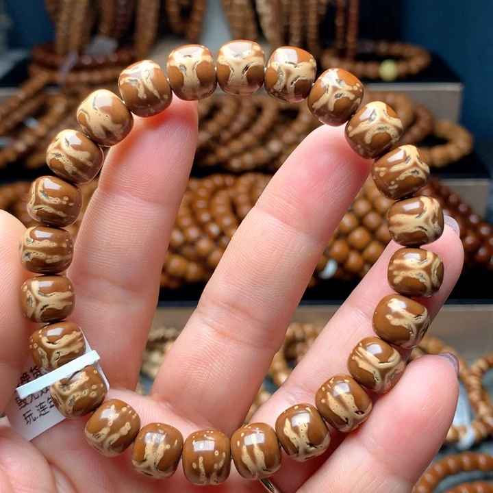 非金属木质紫金鼠10×9实心小鬼脸花鼠老型单圈福利