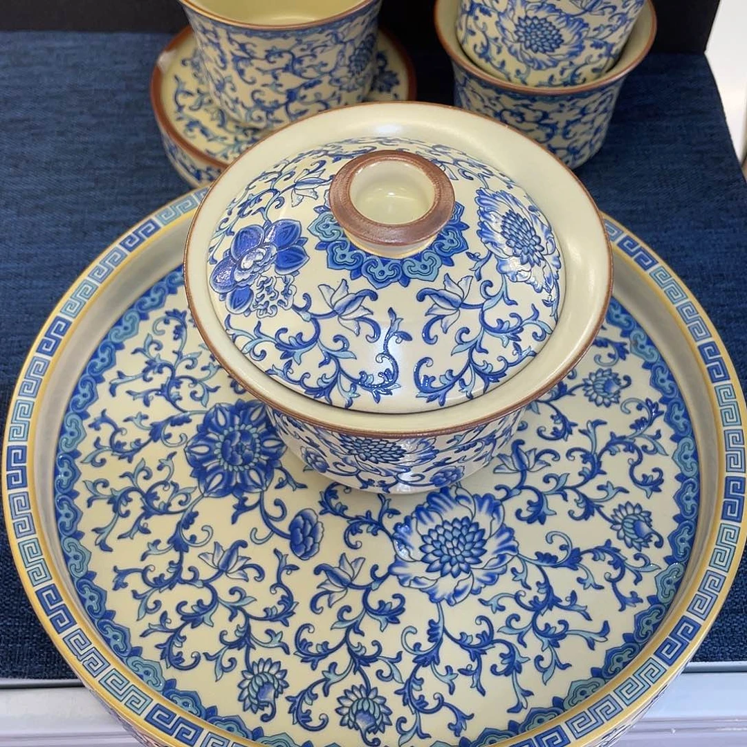 陶景德陶瓷盖碗茶具