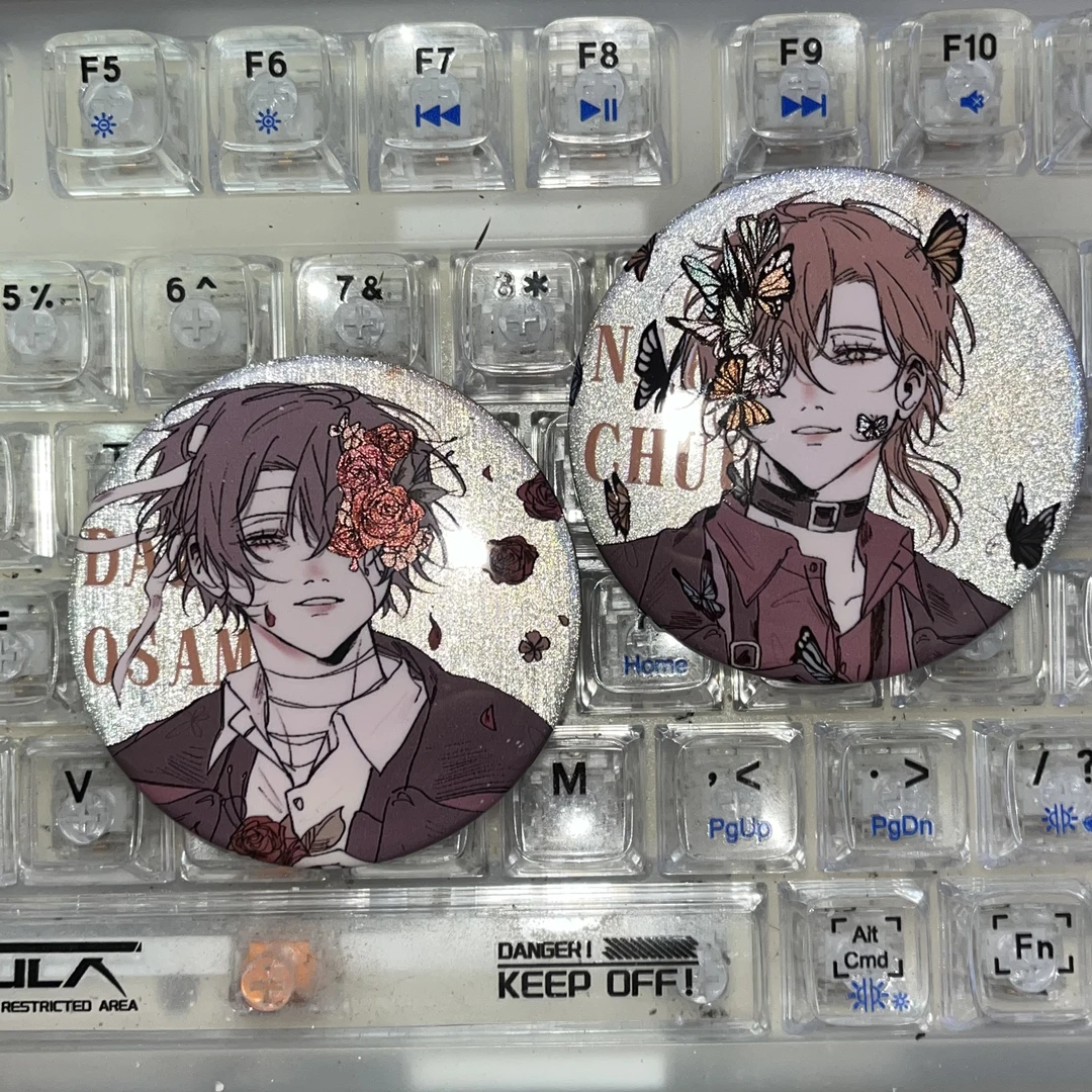 文豪野犬太宰治中原中原马口铁双闪二次元吧唧徽章胸针周边礼物