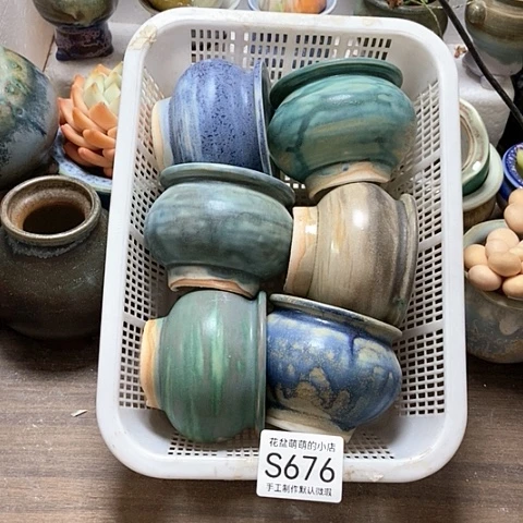 紫砂花盆676微瑕品口径5.5左右
