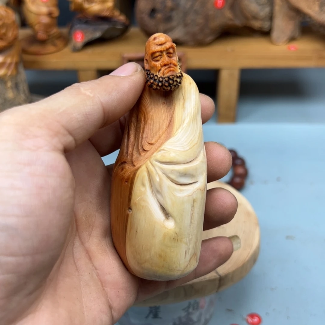 海***风木崖柏木摆件手把件