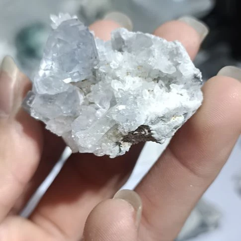 湖南莹石矿物晶体标本17号