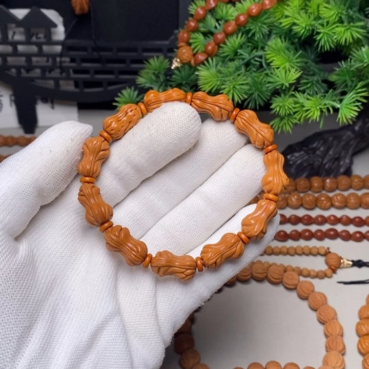 桃核手串花生手串