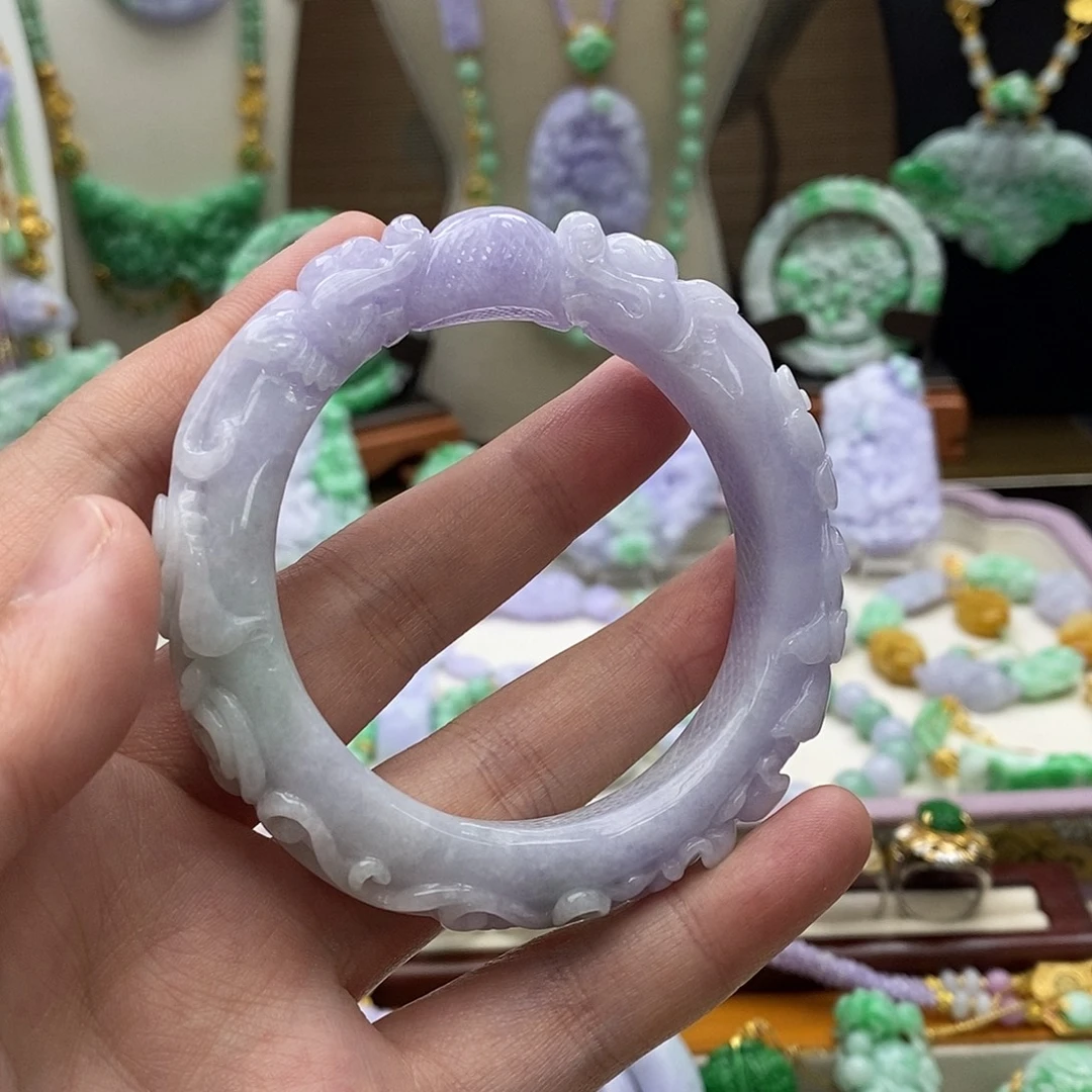 翡翠未镶嵌颈饰手镯55.5