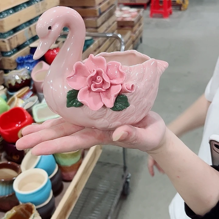 有孔.凑单10元陶瓷花盆发货！