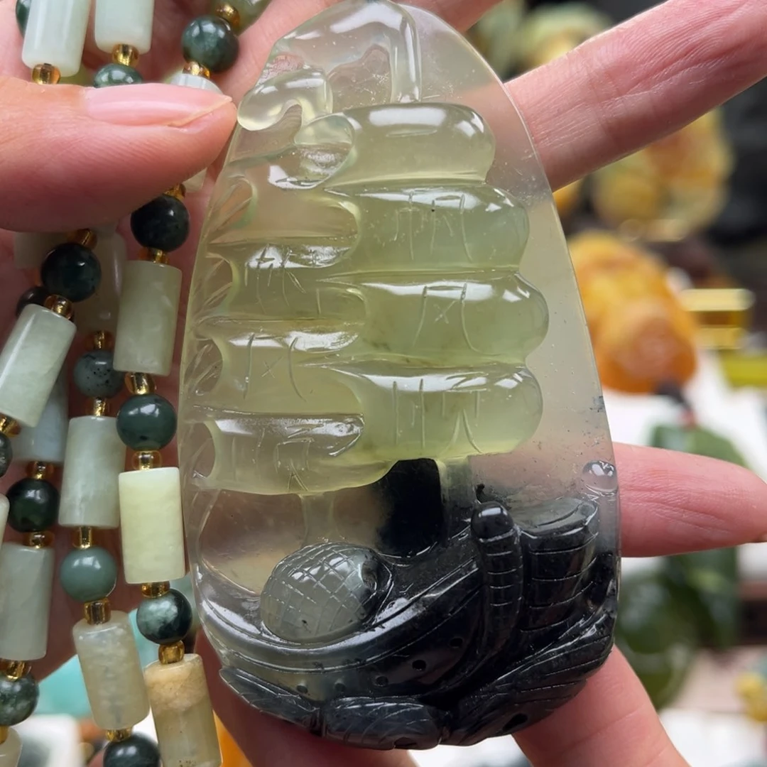 岫玉未镶嵌挂件挂件