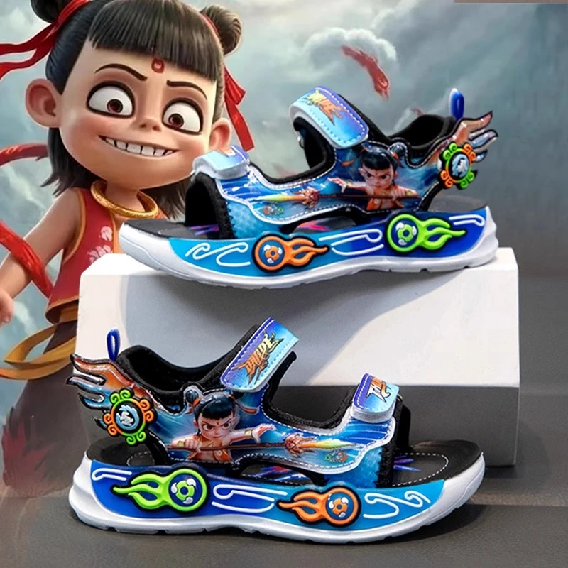 atongmu/阿童木哪吒男童凉鞋夏季2025新款儿童防滑沙滩鞋软底凉拖