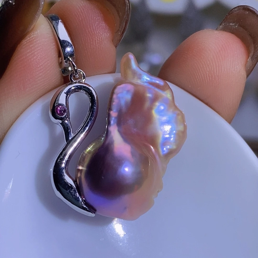 淡水珍珠淡水珍珠银S925镶嵌