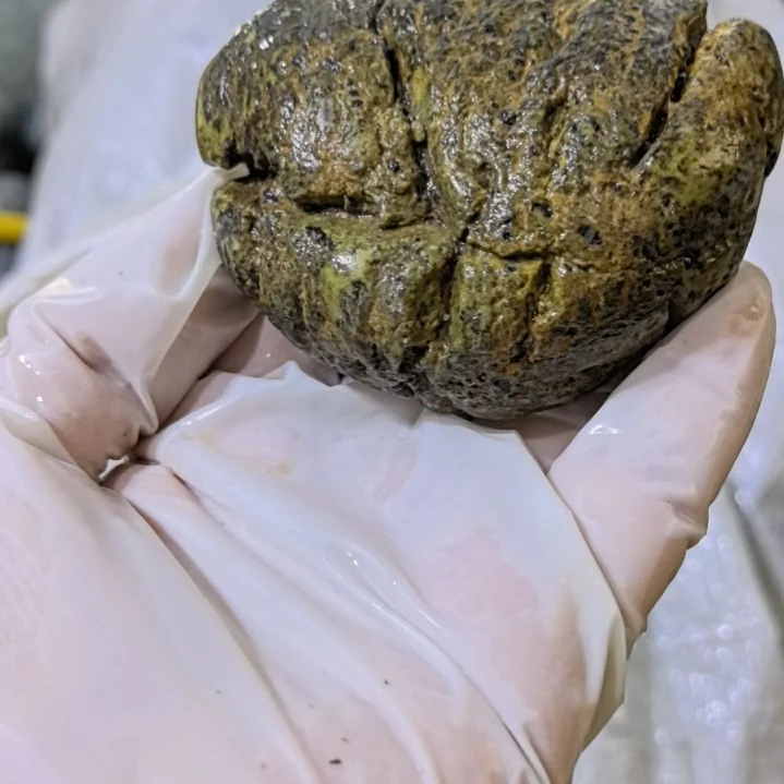 飘***飘有机玻璃藏玉药王石原石手把件