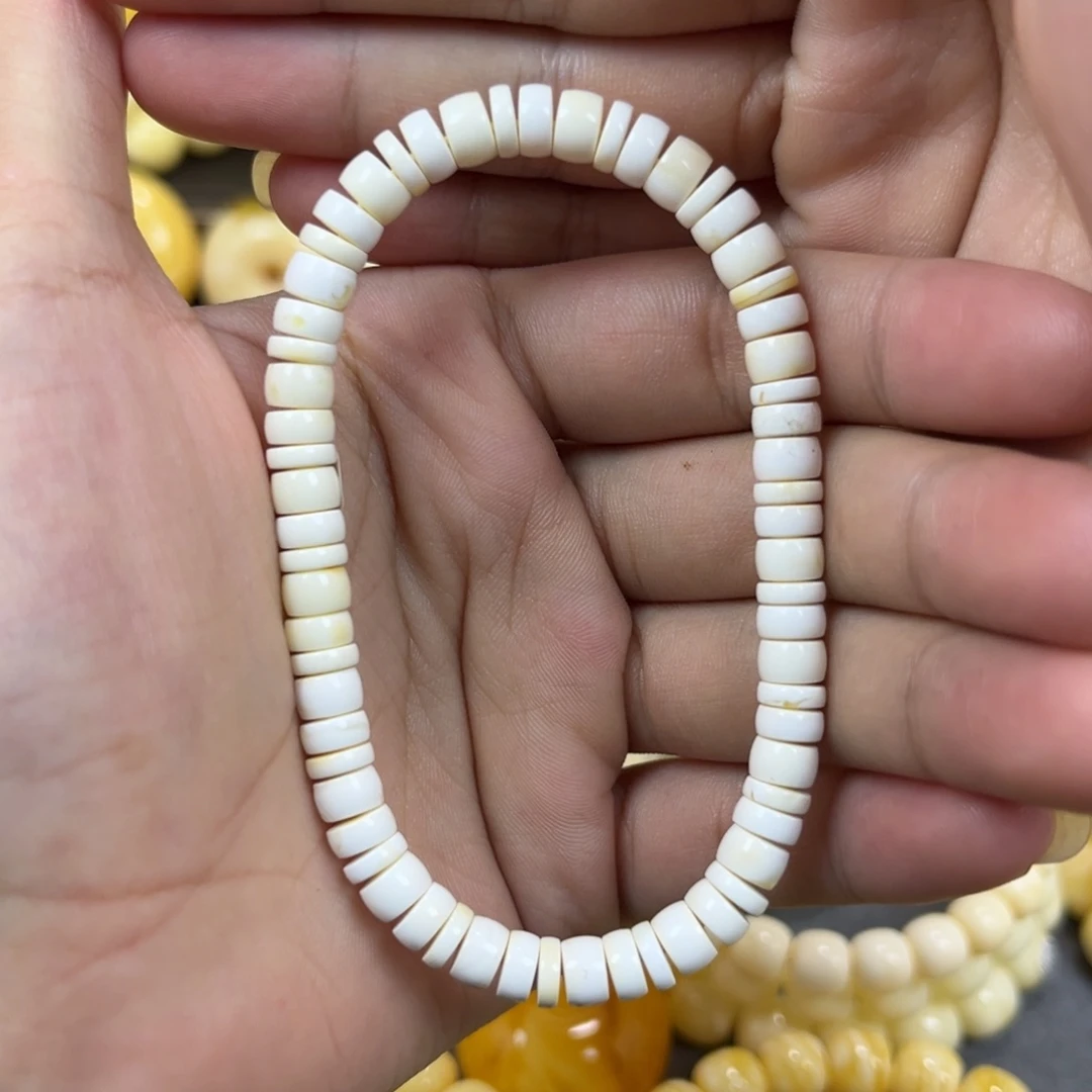 琥珀未镶嵌手串直切手串6mm