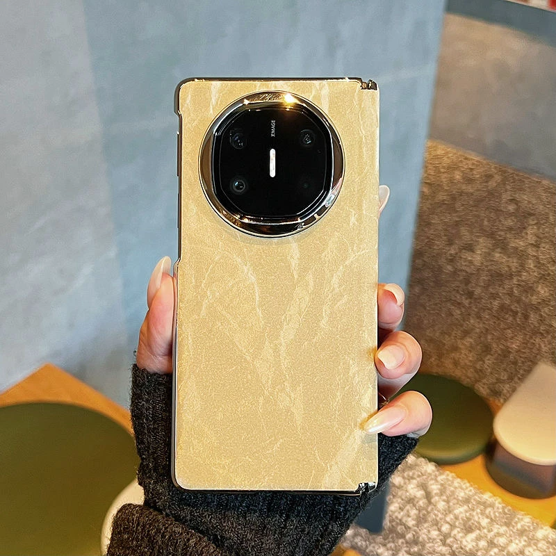 适用华为mateX6折叠屏手机壳中国风丝绸纹理MateX3典藏版磨砂肤感