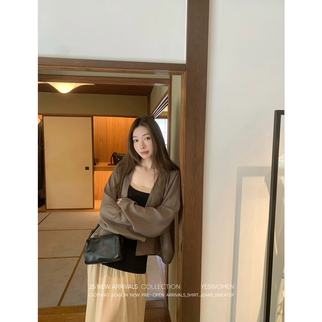 【七爷专属】YESWOMEN極简侘寂组·微透自然凉开衫
