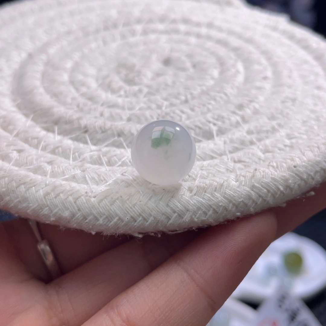 散珠翡翠特色冰飘花圆珠卡12.5mm