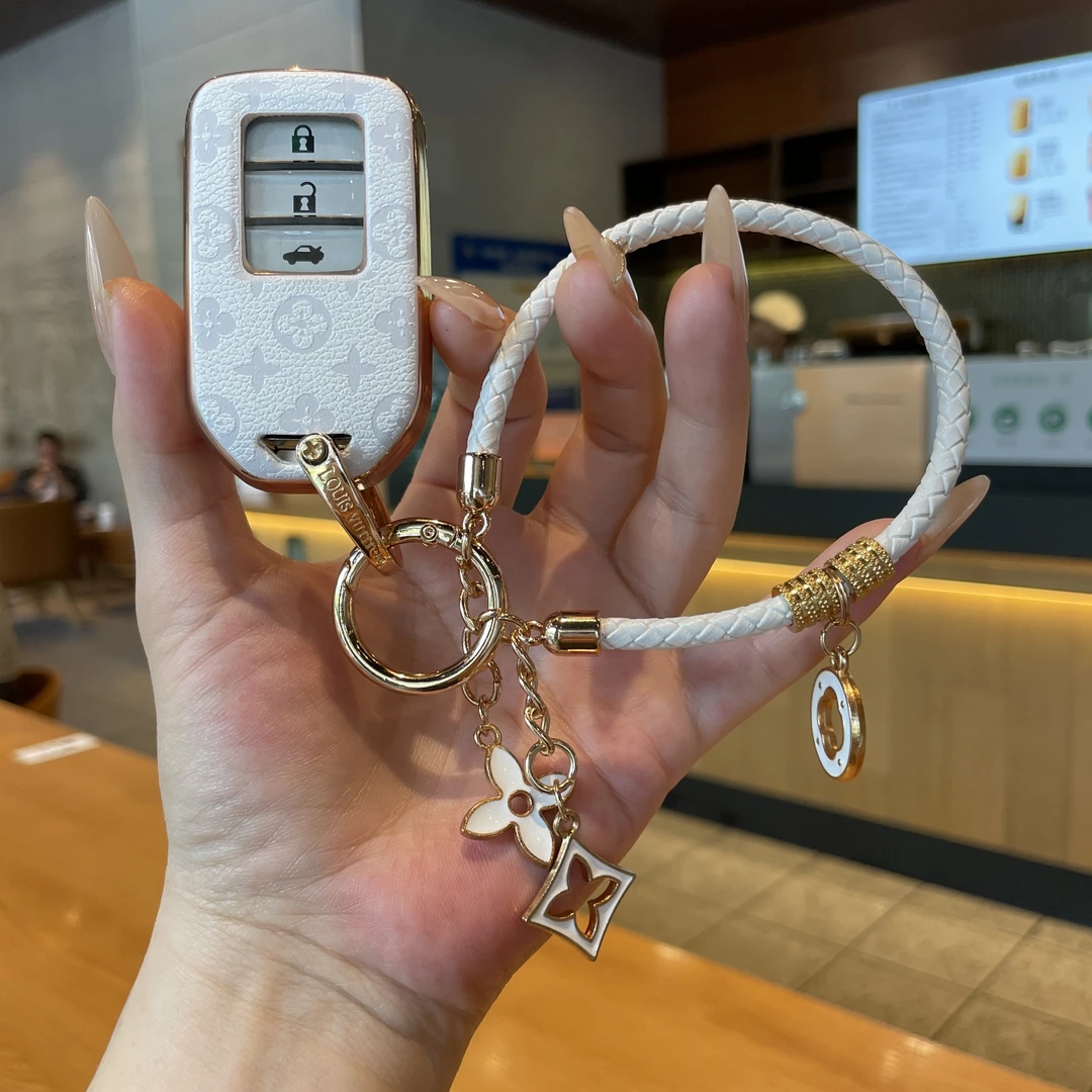 适用本田钥匙套crv女缤智轻奢皓影思域urv雅阁2024款凌派车壳扣包