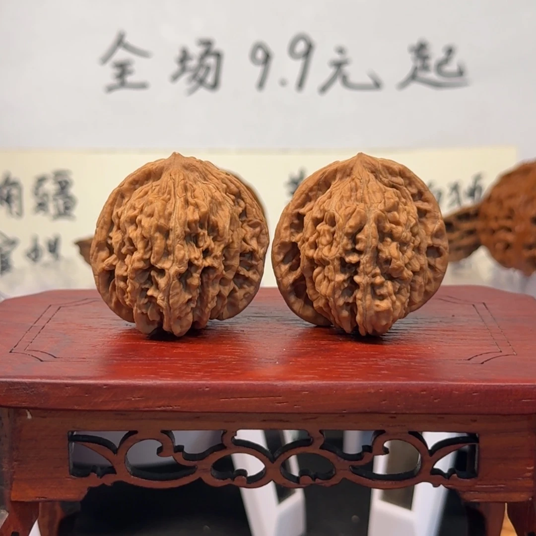 文玩核桃把件61号四座楼边38肚36高38全品无药无修原生态