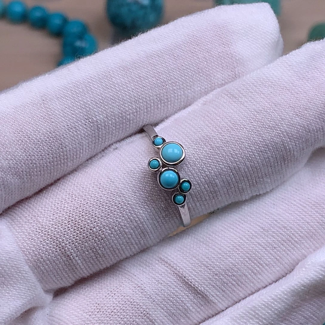 绿松石银S925镶嵌珠宝奇石