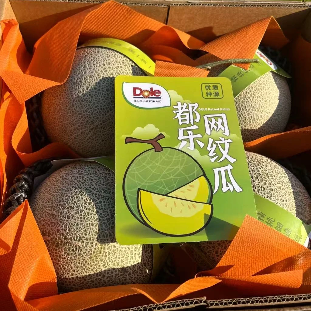 年货节春节礼盒限定。都乐网纹瓜4枚12斤毛重