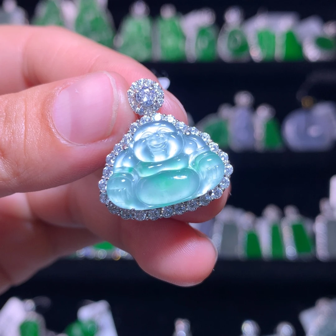 【闪购商品】颈饰银S925镶嵌翡翠天然翡翠