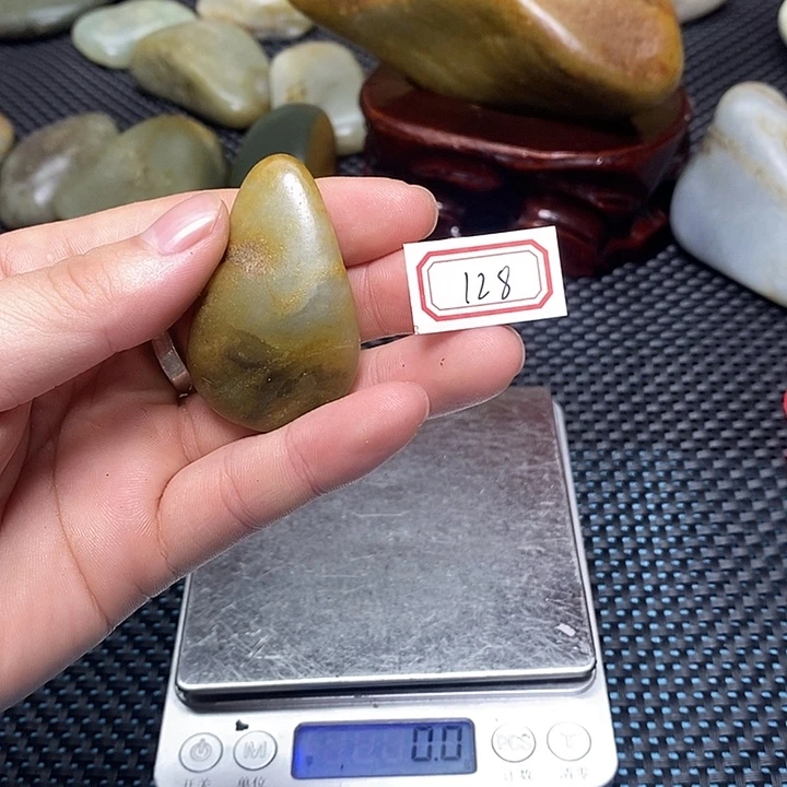 和田玉未镶嵌挂件128